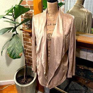 Suede jacket with fringe